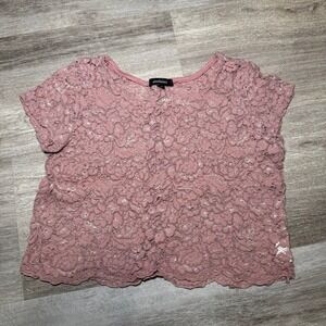 Ambience rose blush‎ color Lacey top size medium